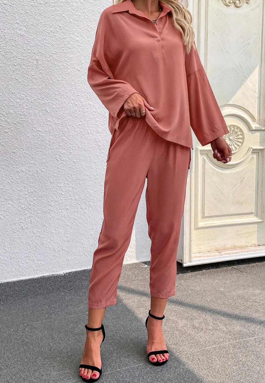 Collared Sweater and Jogger Coordinates sold by Anna-Kaci product image thumbnail 4