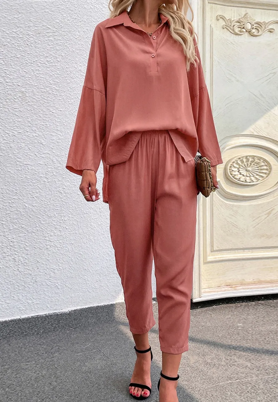 Collared Sweater and Jogger Coordinates sold by Anna-Kaci product image thumbnail 5