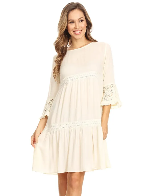 Bohemian Light Weight Lace Dress sold by Anna-Kaci