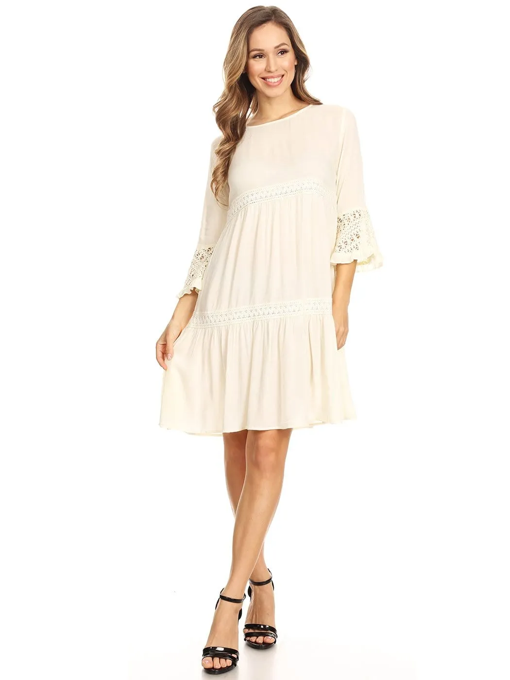 Bohemian Light Weight Lace Dress sold by Anna-Kaci product image thumbnail 5