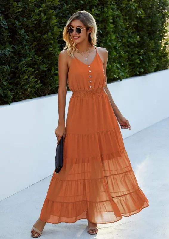 Sheer Tiered Summer Maxi Dress sold by Anna-Kaci