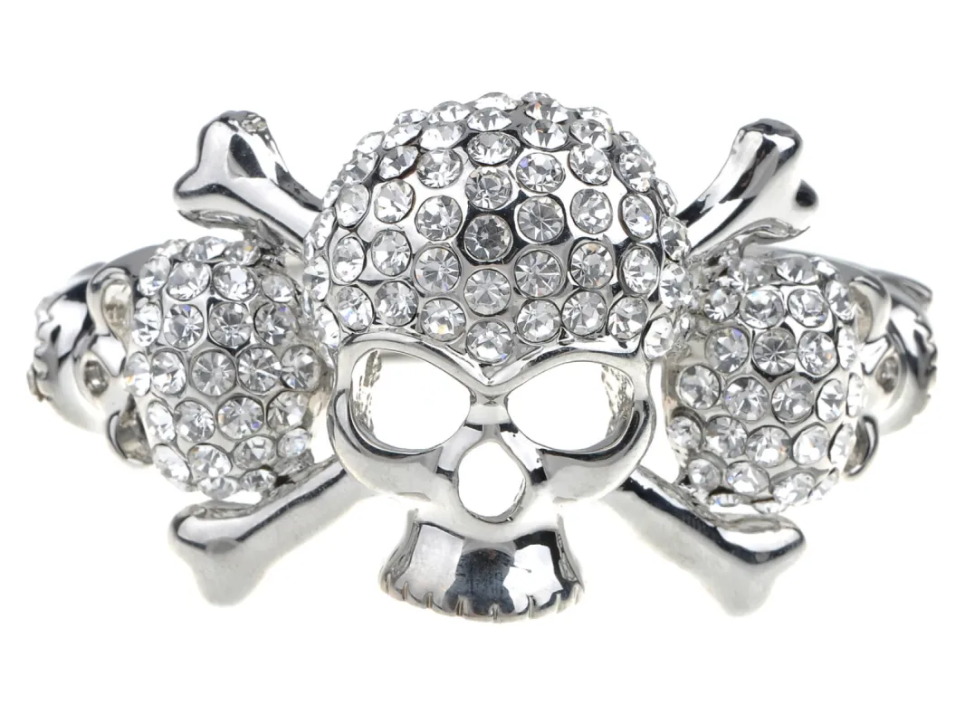 Skull Crossbone Cuff Bangle Bracelet sold by Anna-Kaci