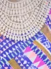Lush Bright Colorful Whimsical Crochet U-Back Abstract Print Chiffon Maxi Dress sold by Anna-Kaci