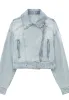 Button Collar Denim Moto Jacket sold by Anna-Kaci
