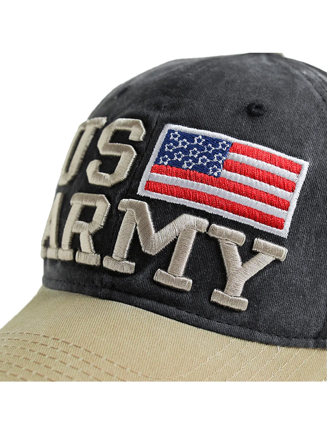 USA American Flag Hat US Army Letter Embroidery Cotton Adjustable Baseball Cap for Men Women sold by Anna-Kaci product image thumbnail 2