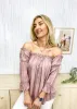 Semi Sheer Boho Peasant Off the Shoulder Top sold by Anna-Kaci