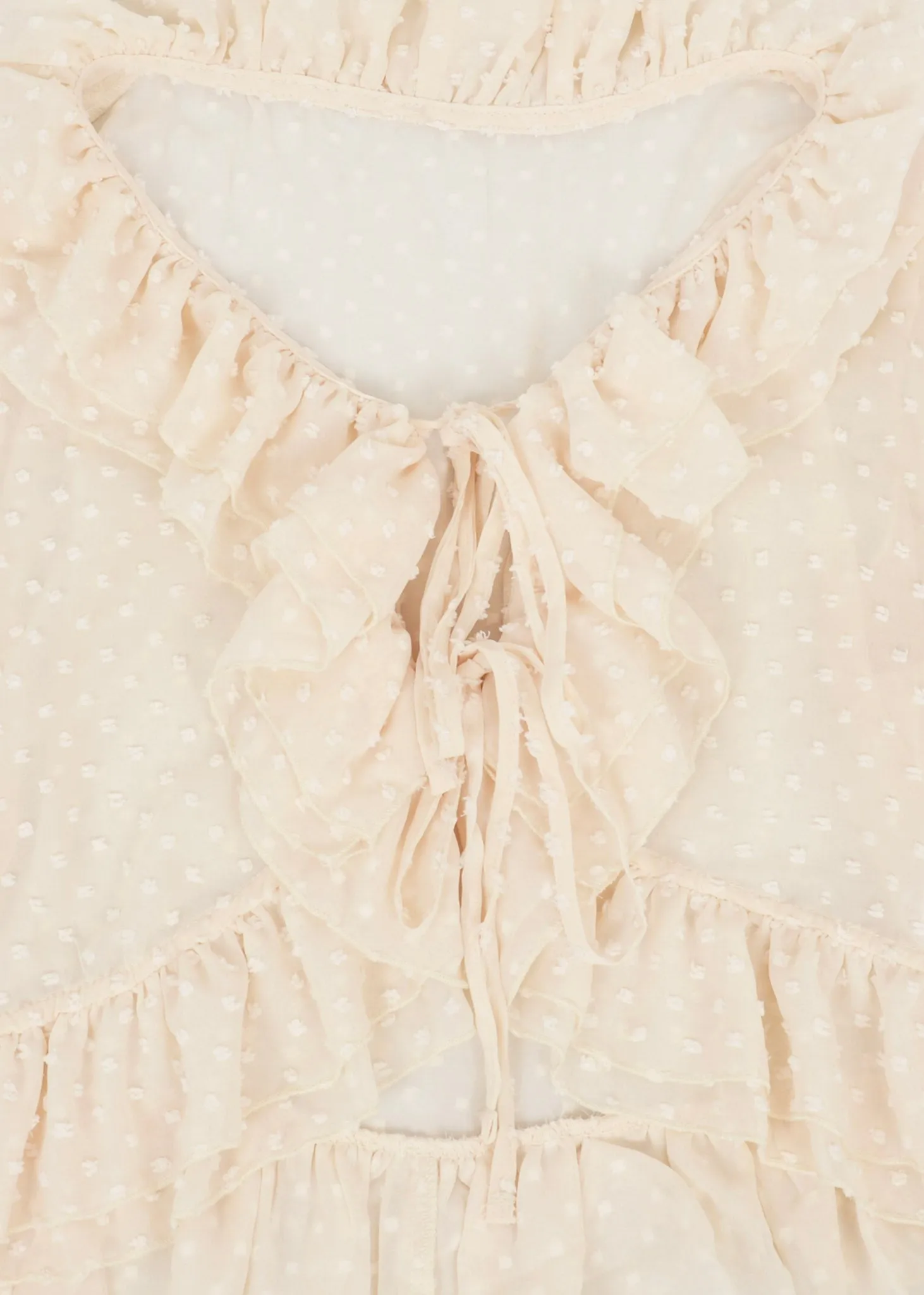 Swiss Dot Ruffle Detail Blouse sold by Anna-Kaci product image thumbnail 3