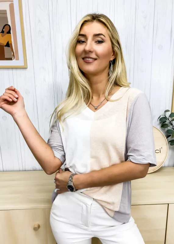 Color Blocked Art-Deco Tee sold by Anna-Kaci