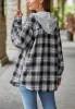 Plaid Print Hooded Shacket sold by Anna-Kaci