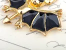 Sparkle Glitter Devil Batman Bat Goblin Evil Pendant Necklace sold by Anna-Kaci