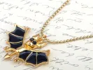 Sparkle Glitter Devil Batman Bat Goblin Evil Pendant Necklace sold by Anna-Kaci