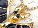 Sparkle Glitter Devil Batman Bat Goblin Evil Pendant Necklace sold by Anna-Kaci