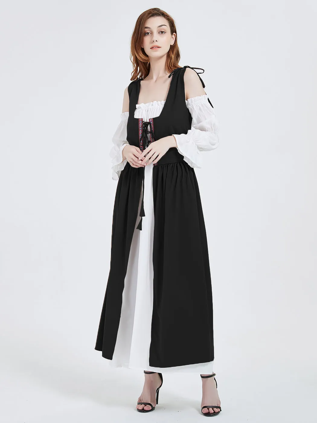 Anna-Kaci Women's Vintage Renaissance Laced-Up Medieval Irish Dress Set sold by Anna-Kaci product image thumbnail 4