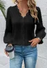 Crochet Lace Trim Textured Blouse sold by Anna-Kaci