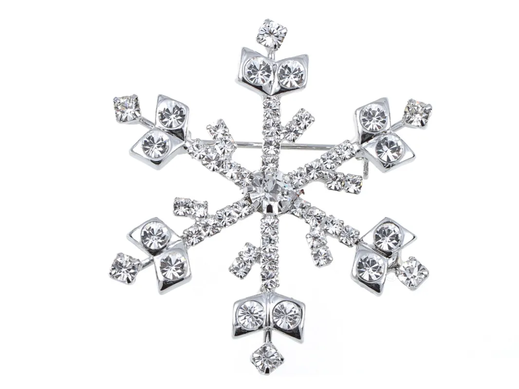 Shine Winter Snowflake Brooch Pin sold by Anna-Kaci
