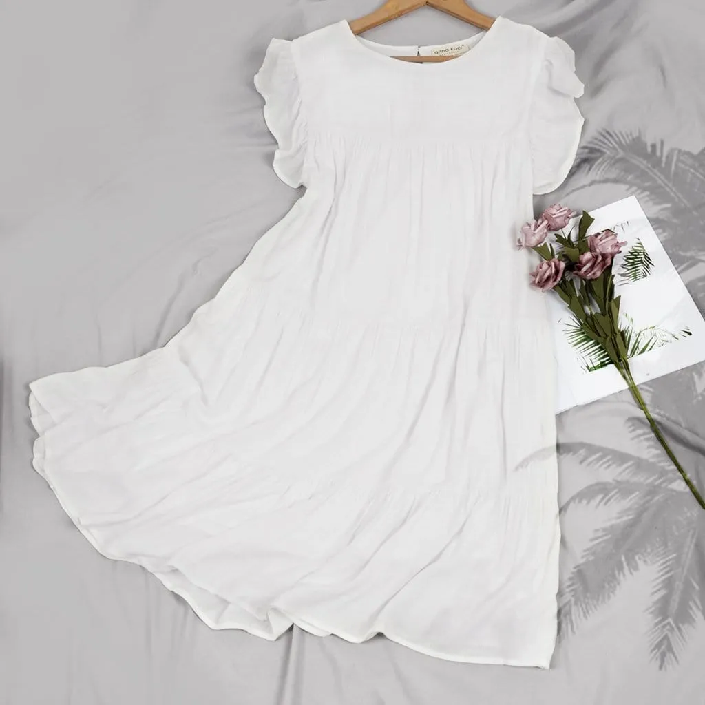 Casual Ruffle Summer Dress sold by Anna-Kaci