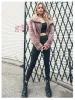 Velvet Zip Up Puffer Jacket sold by Anna-Kaci