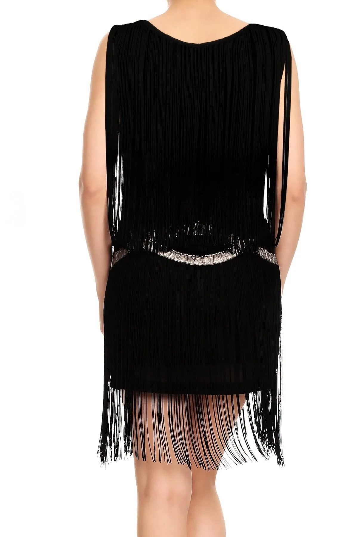 Fringe Trim Tassel Bedazzled Dress sold by Anna-Kaci product image thumbnail 2