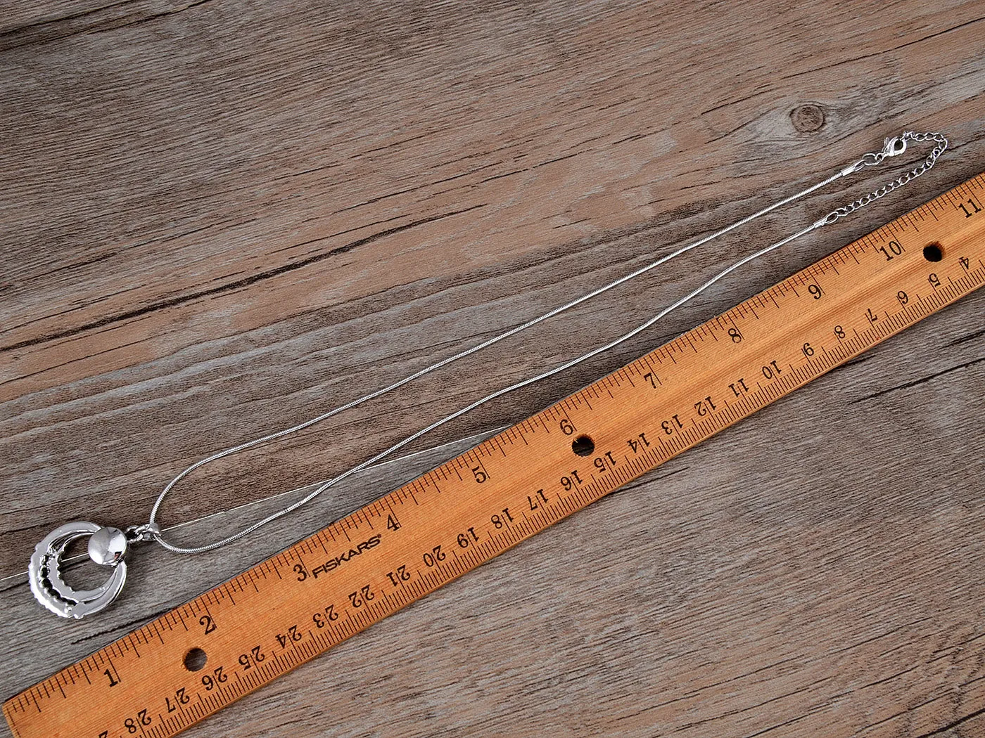 Swarovski Crystal Silver Elements Husk Hoop Essence Necklace sold by Anna-Kaci product image thumbnail 3