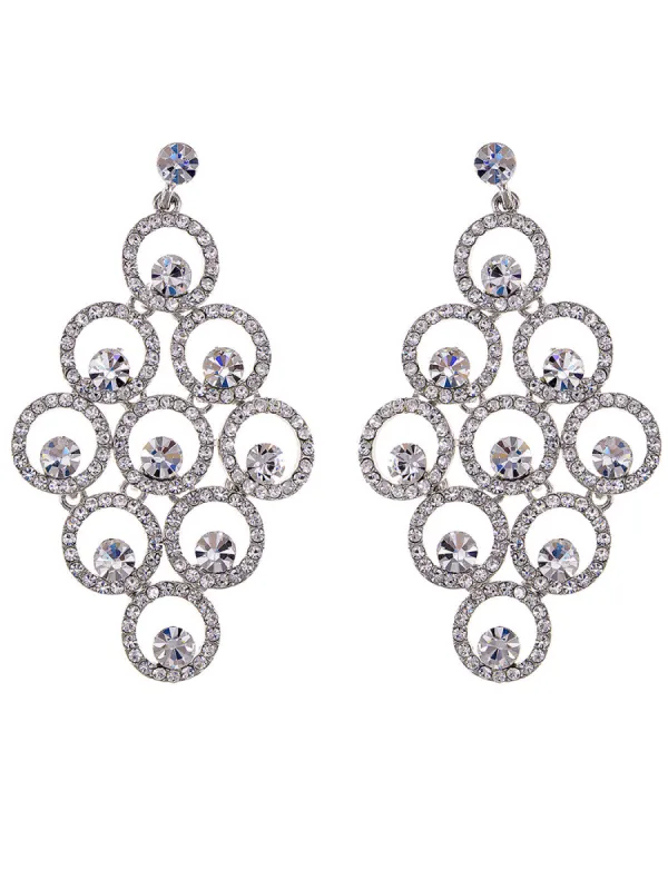 Swarovski Crystal Element Colored Circle Grape Dangle Earrings sold by Anna-Kaci