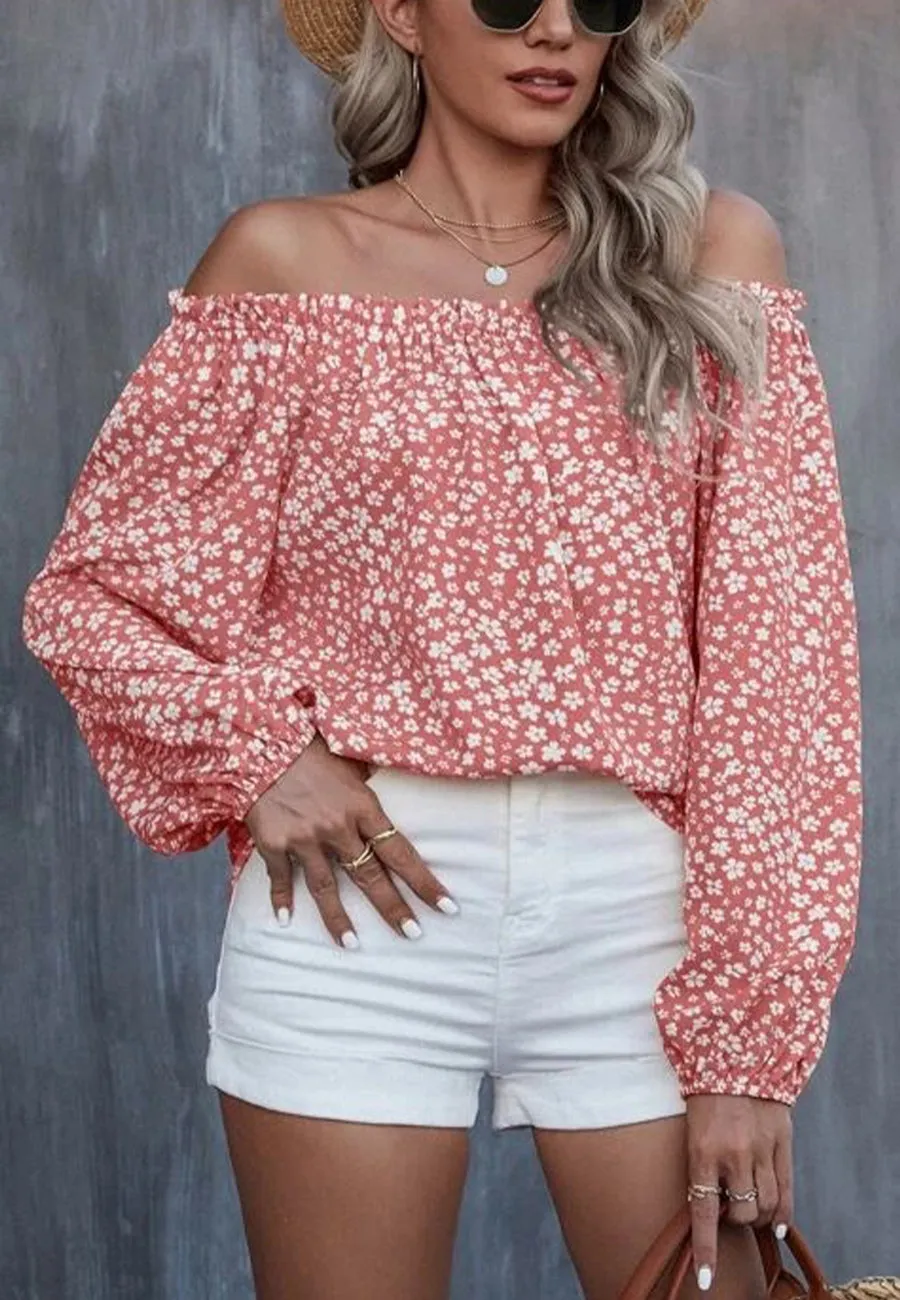 Floral Print Off-Shoulder Spring Top sold by Anna-Kaci product image thumbnail 5