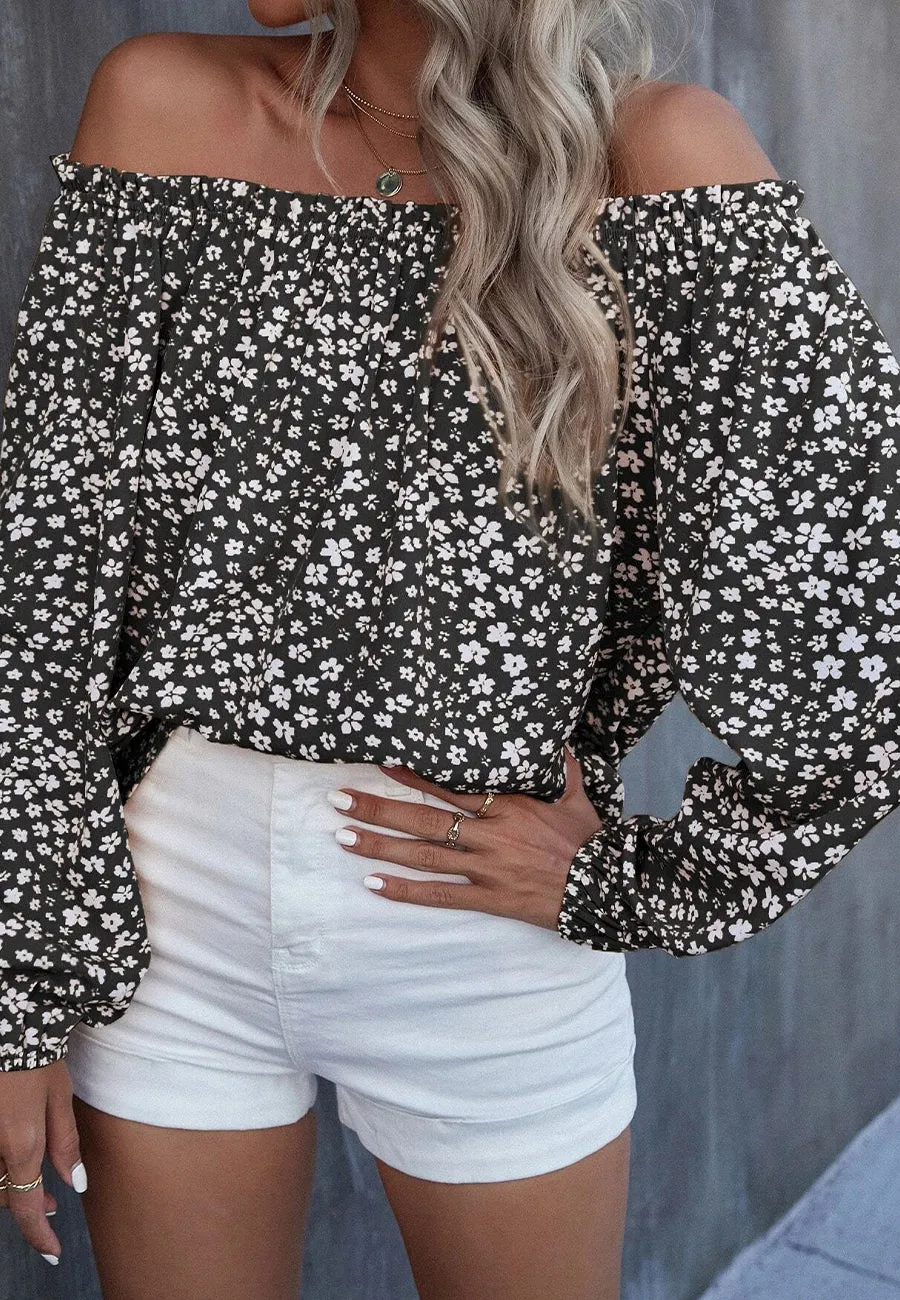 Floral Print Off-Shoulder Spring Top sold by Anna-Kaci product image thumbnail 3