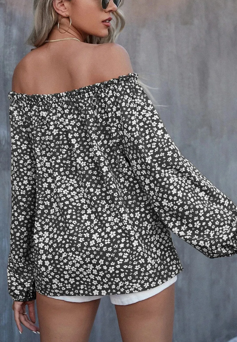 Floral Print Off-Shoulder Spring Top sold by Anna-Kaci product image thumbnail 4
