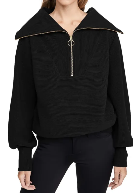 Front Zip Up Jersey Top sold by Anna-Kaci