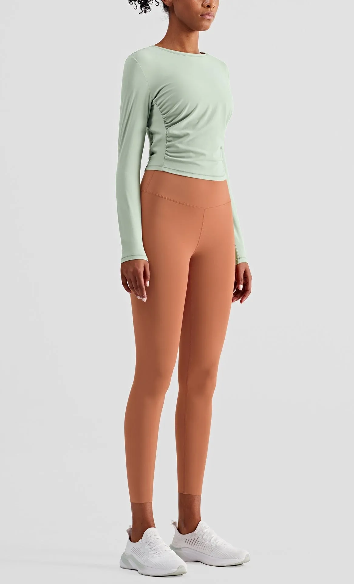 Stretchy Ruched Long Sleeve Active Shirt sold by Anna-Kaci product image thumbnail 5