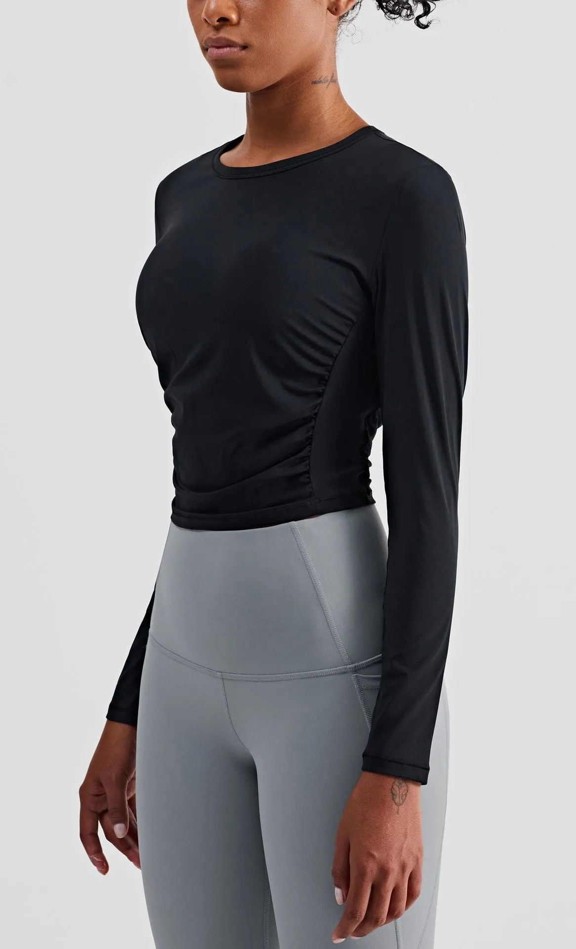 Stretchy Ruched Long Sleeve Active Shirt sold by Anna-Kaci product image thumbnail 4