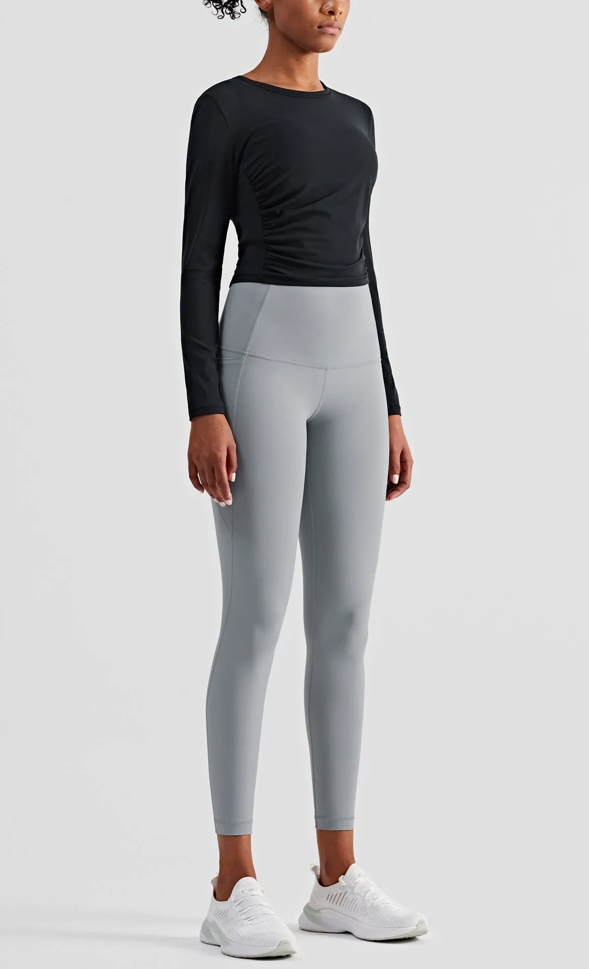 Stretchy Ruched Long Sleeve Active Shirt sold by Anna-Kaci