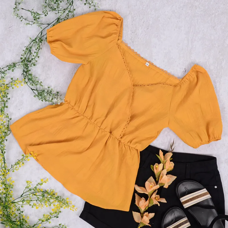 Two-Way Textured Blouse made by Anna-Kaci