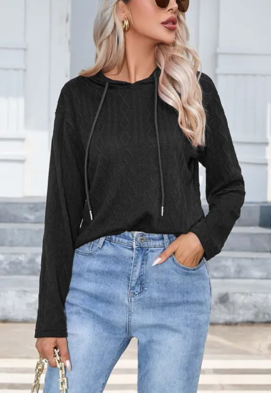 Cable Knit Hooded Sweater made by Anna-Kaci