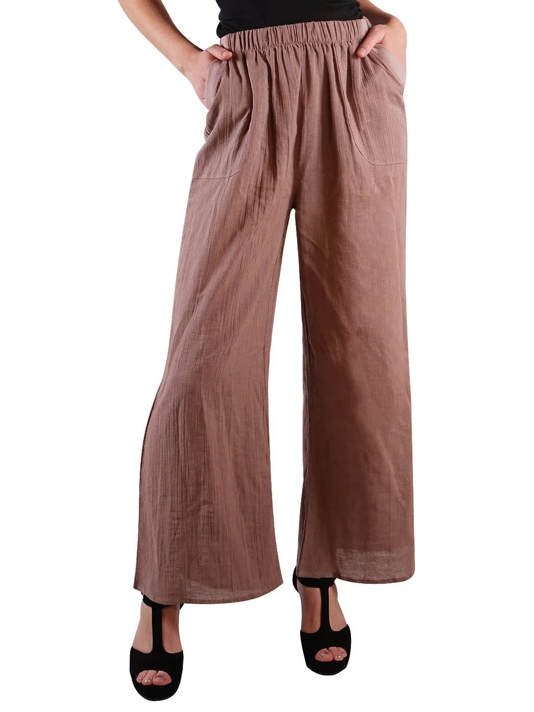 Casual Cotton Elastic Waist Pants sold by Anna-Kaci