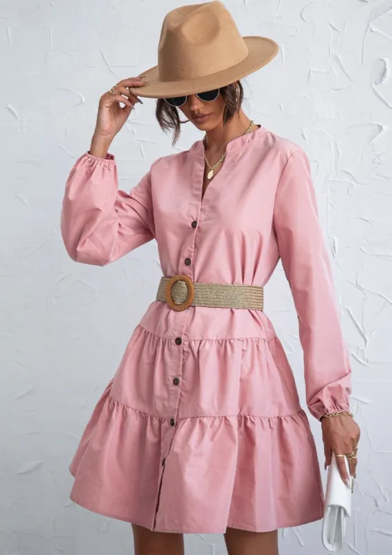 Button Down Tiered Dress sold by Anna-Kaci