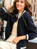 Classic Zipper Splice Varsity Jacket with Regular Sleeves sold by Anna-Kaci