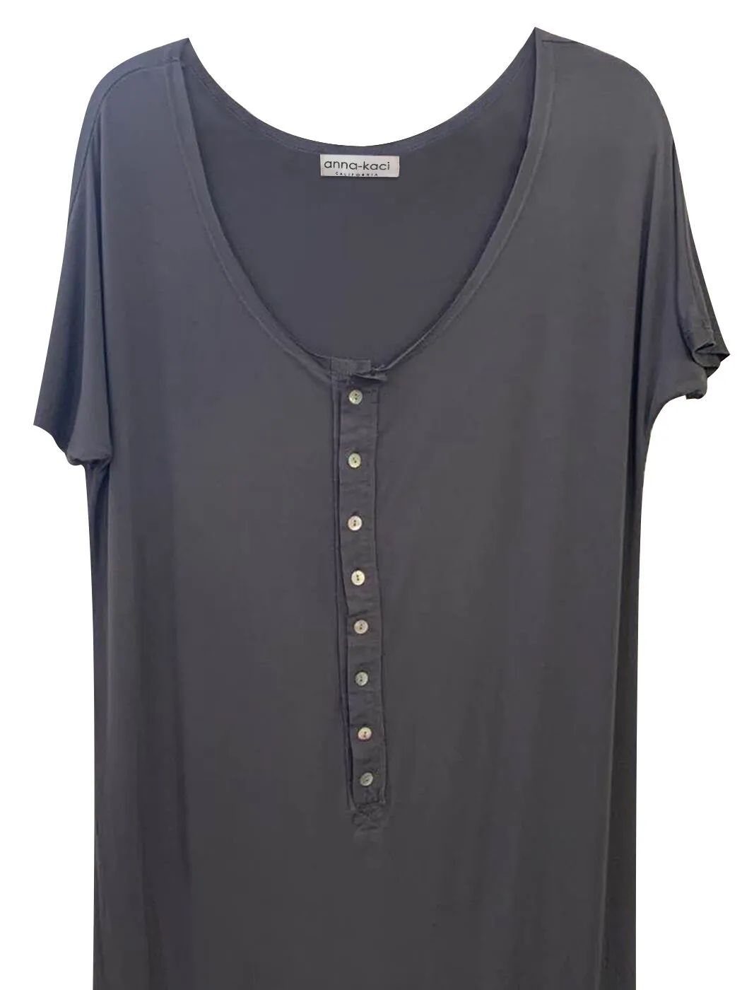 Long Short Sleeve Button-Down Maxi Dress sold by Anna-Kaci product image thumbnail 3