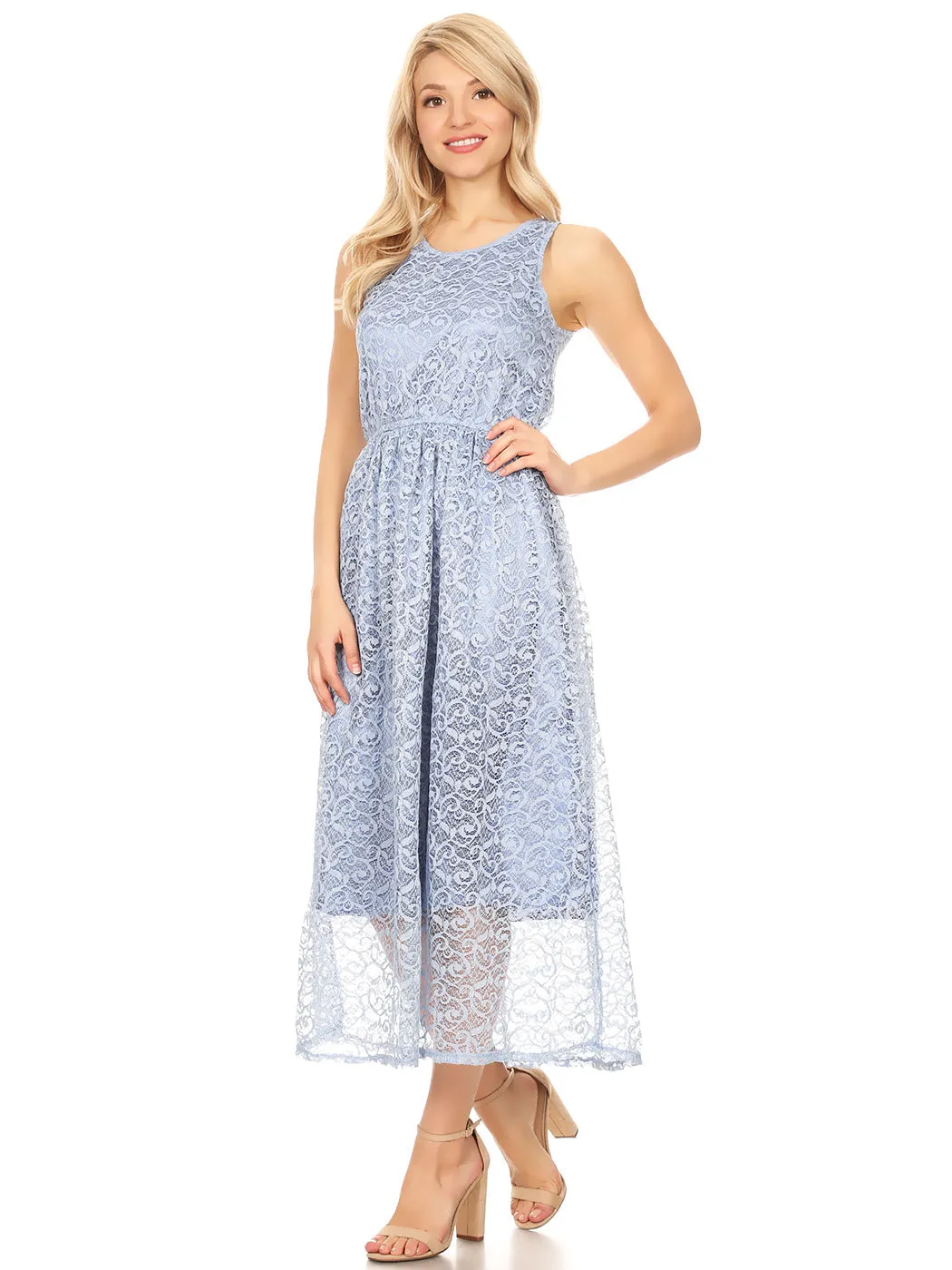 Charming Lace Floral Cocktail Dress sold by Anna-Kaci product image thumbnail 4