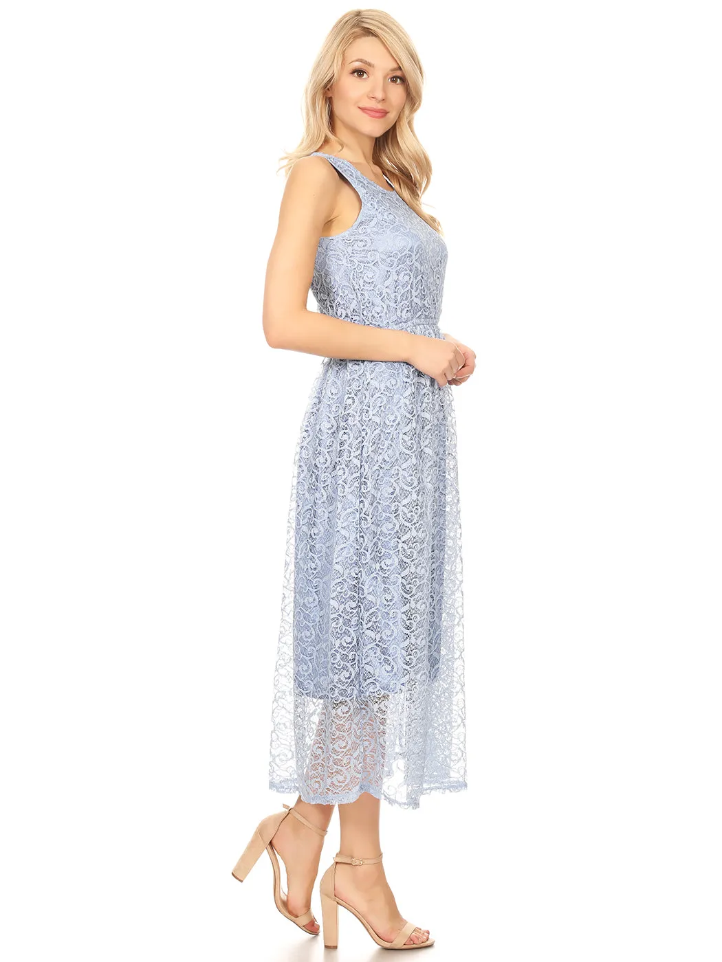 Charming Lace Floral Cocktail Dress sold by Anna-Kaci product image thumbnail 5