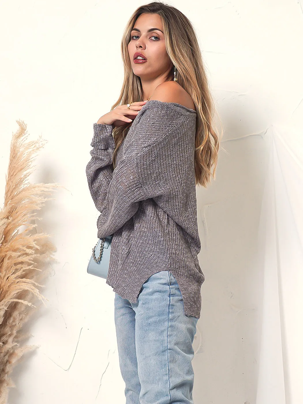 Deep U Neck Knitted Long Sleeve sold by Anna-Kaci product image thumbnail 5
