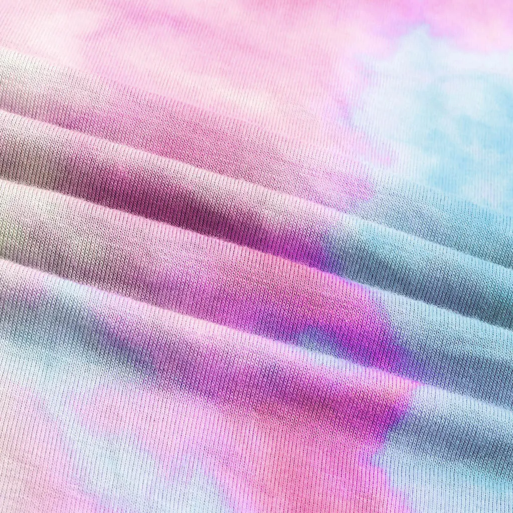 Tie Dye Printed Ripped Short Sleeve Loose Top sold by Anna-Kaci product image thumbnail 4