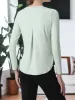 Loose Slim Long Sleeved Quick Drying Yoga Sweatshirt sold by Anna-Kaci