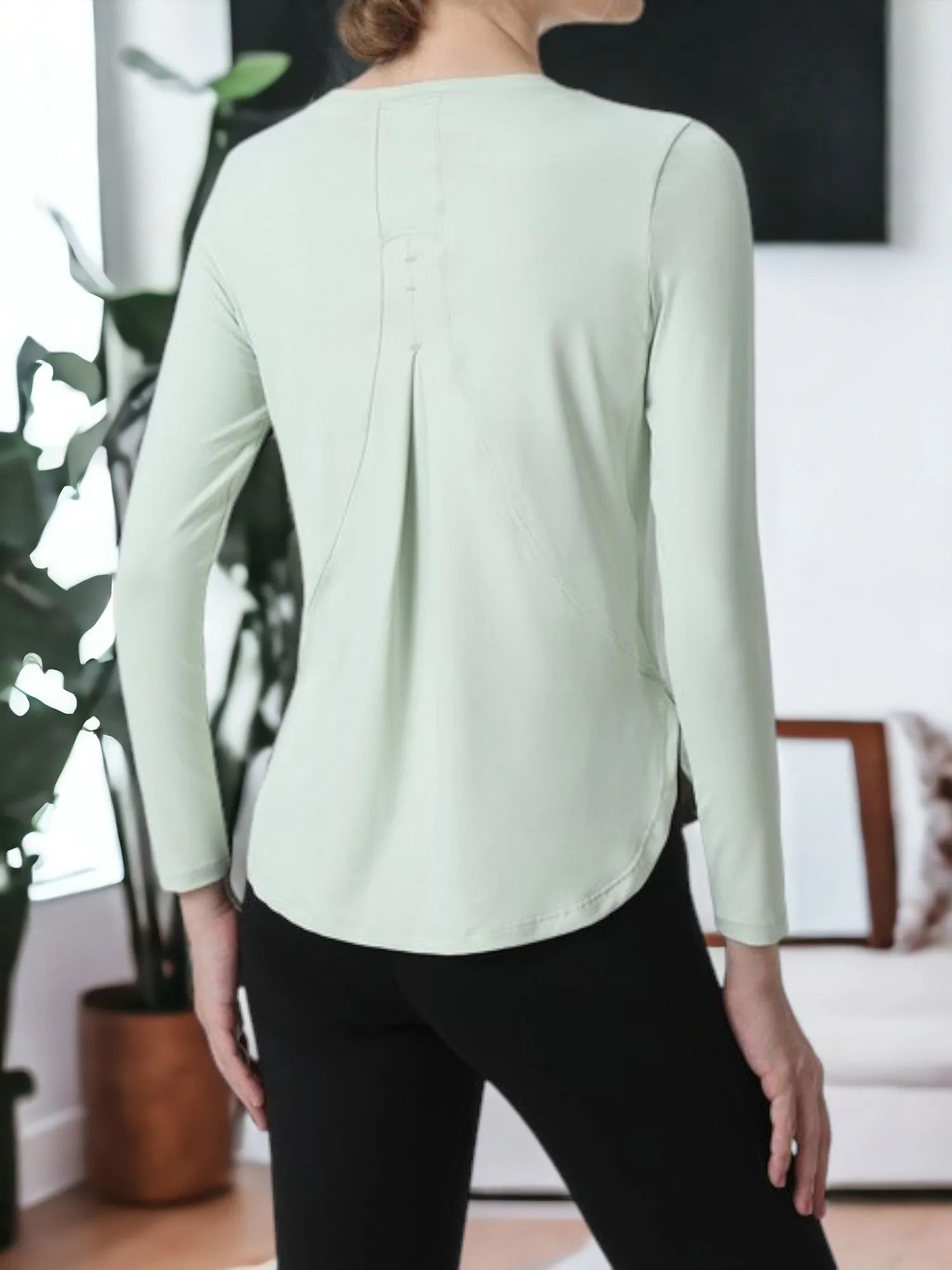 Loose Slim Long Sleeved Quick Drying Yoga Sweatshirt sold by Anna-Kaci product image thumbnail 4