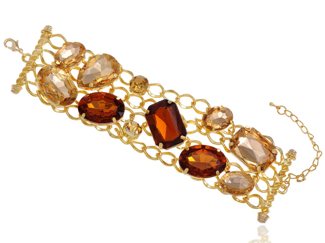 Glam Topaz Jewel Bracelet sold by Anna-Kaci