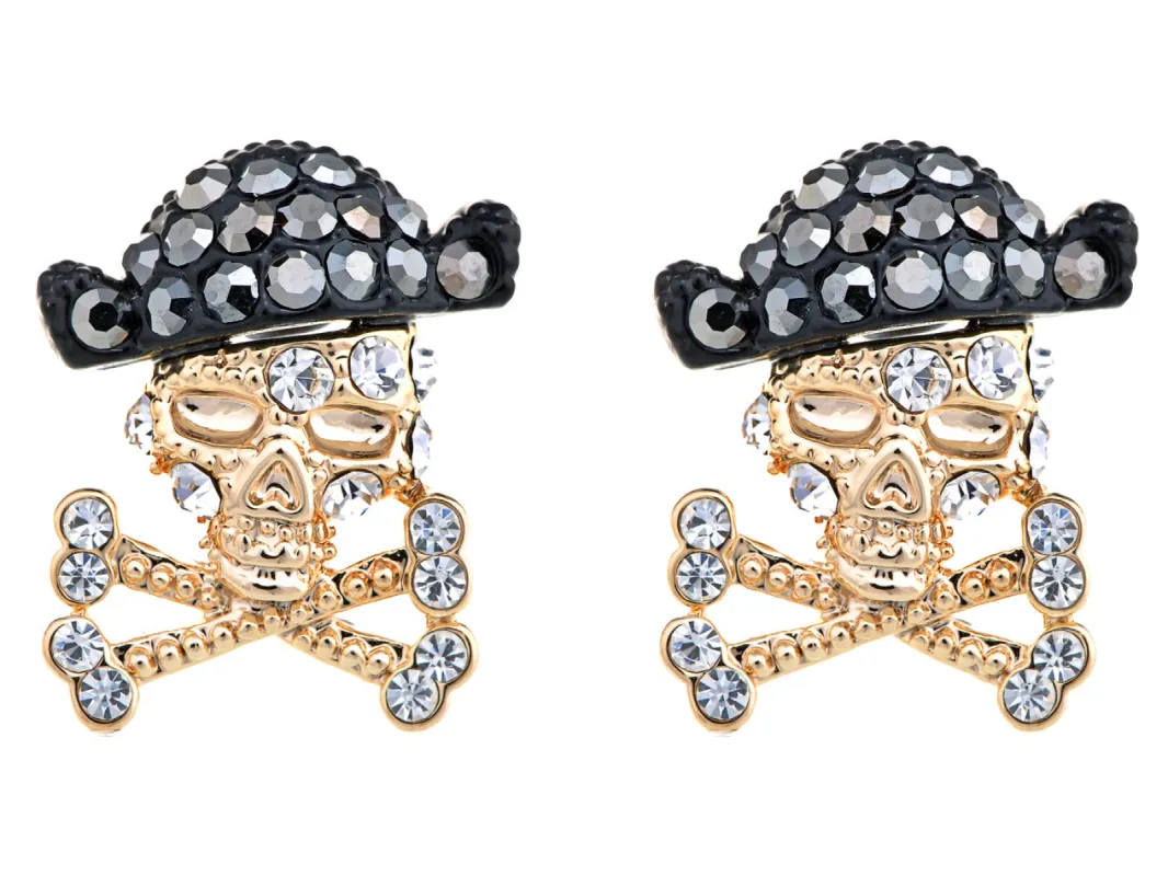 Pirate Skull Treasure Sea Adventure Element Earrings sold by Anna-Kaci