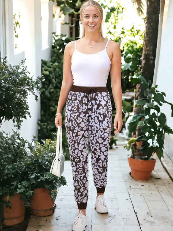 Snow Leopard Lounge Pants sold by Anna-Kaci