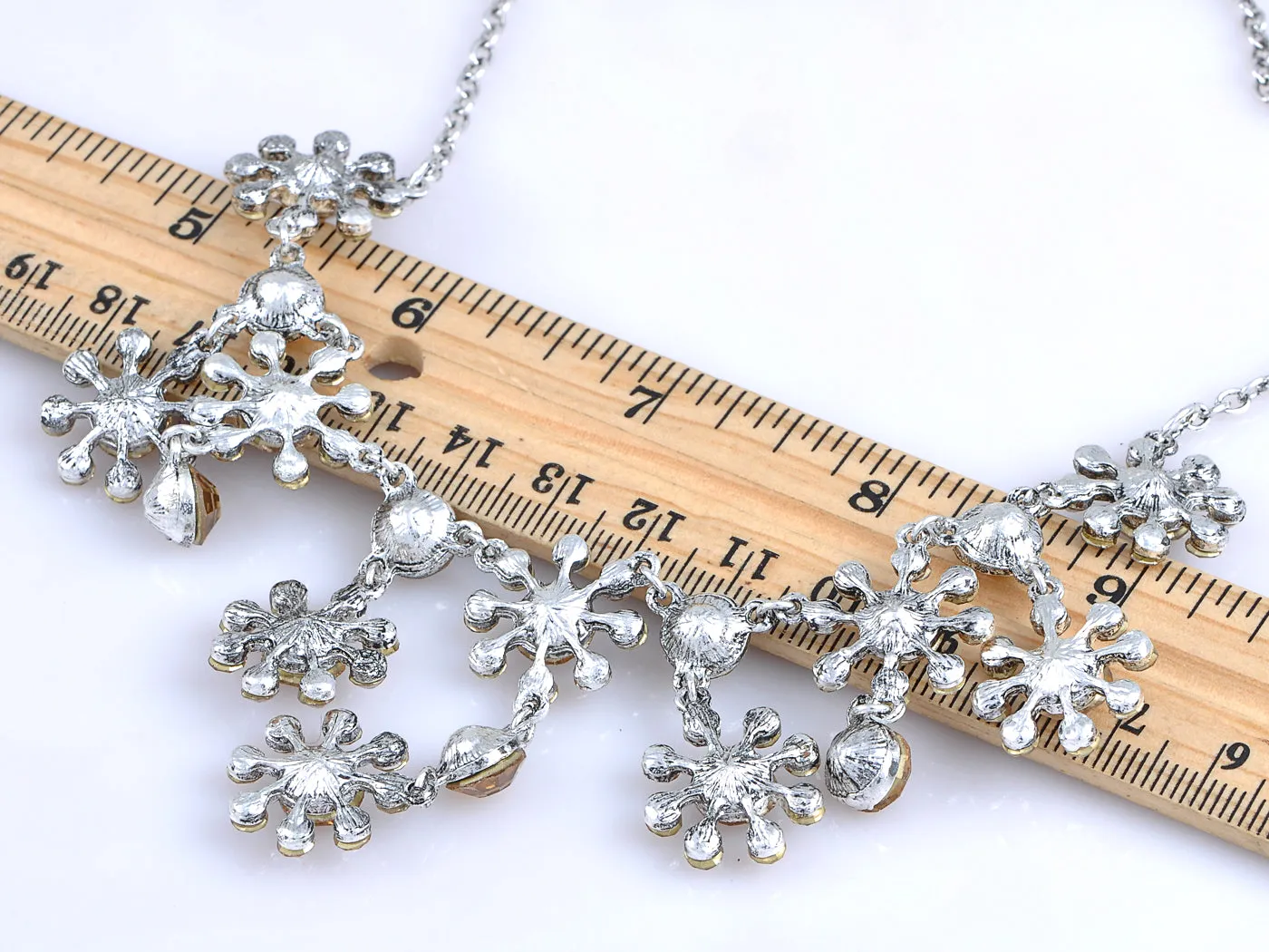 Topaz Orange Yellow Floral Flower Princess Collar Necklace sold by Anna-Kaci product image thumbnail 3