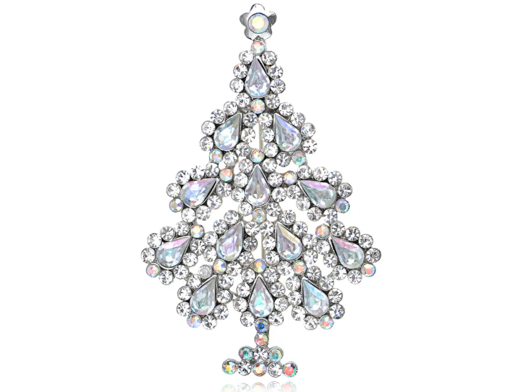 Shimmering Holiday Christmas Tree Able Pin Brooch sold by Anna-Kaci
