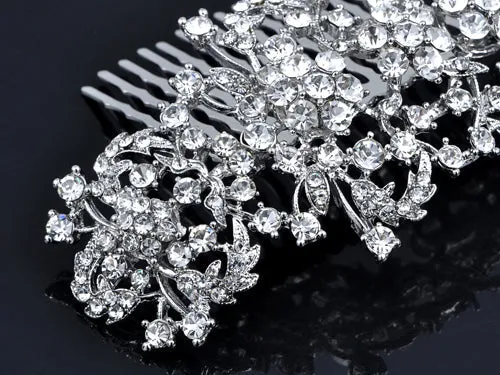 Flower Filigree Bridal Hair Comb sold by Anna-Kaci product image thumbnail 4