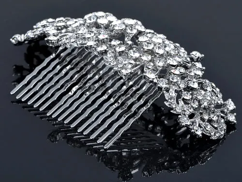 Flower Filigree Bridal Hair Comb sold by Anna-Kaci product image thumbnail 5